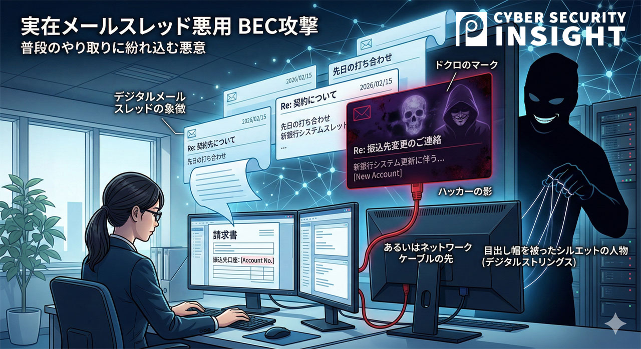 実在メールスレッド悪用BEC攻撃