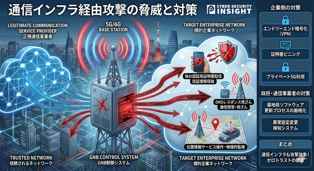 基地局経由の攻撃の脅威と対策について