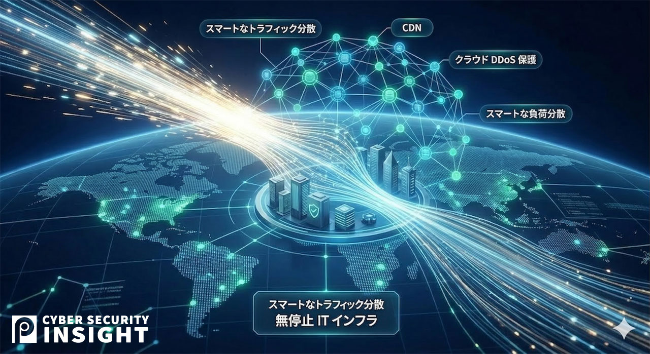 光ネットワークの流れが左側から混雑状態にある所から、右側へ整理されて流れて行く